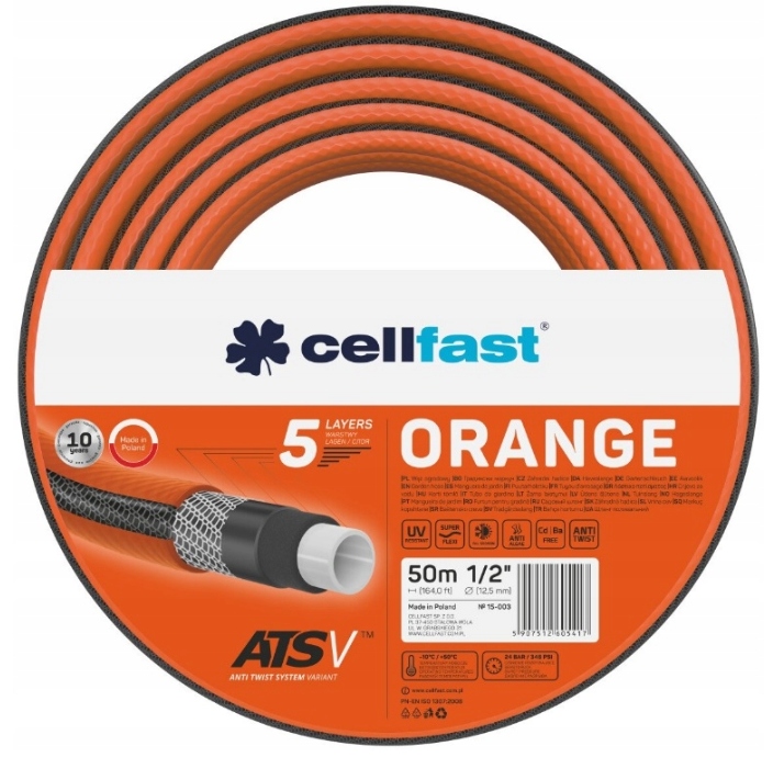 

Cellfast Wąż Ogrodowy Orange Atsv 1/2" 50m