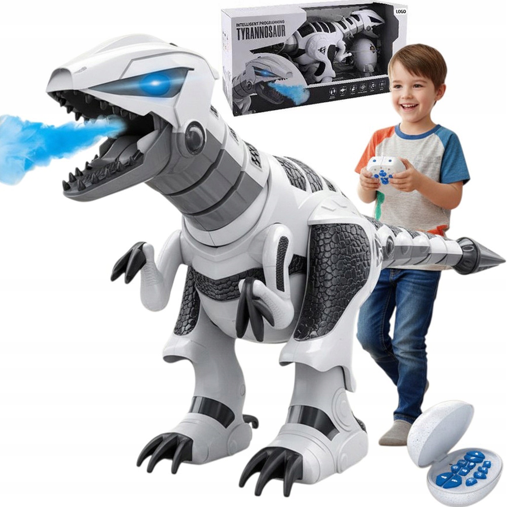 Robot T-rex Dinozaur Sterowany Zabawka Dla Dzieci Na Pilot Z Programowaniem