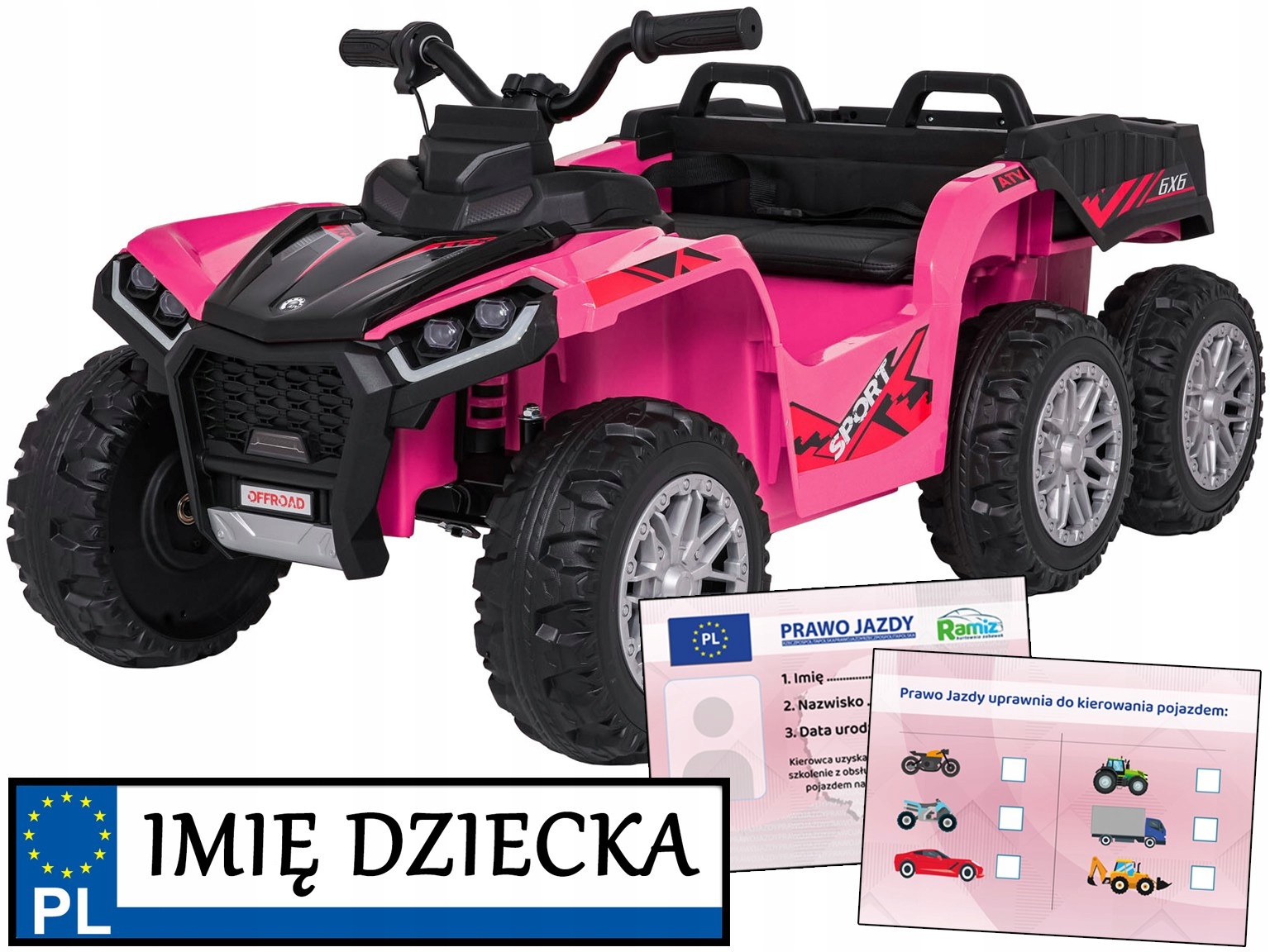 samochodzik na akumulator Sport Tx Atv autko elektryczne dla dziewczynki