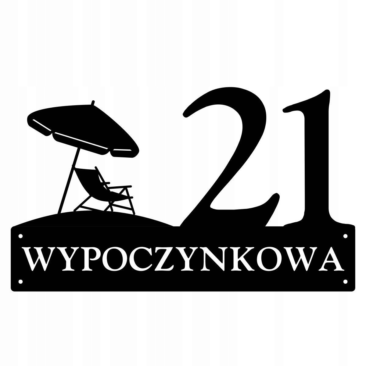 Číslo Na Dom 48 cm Tabuľa Adresa Oceľ 2MM Grafika 182