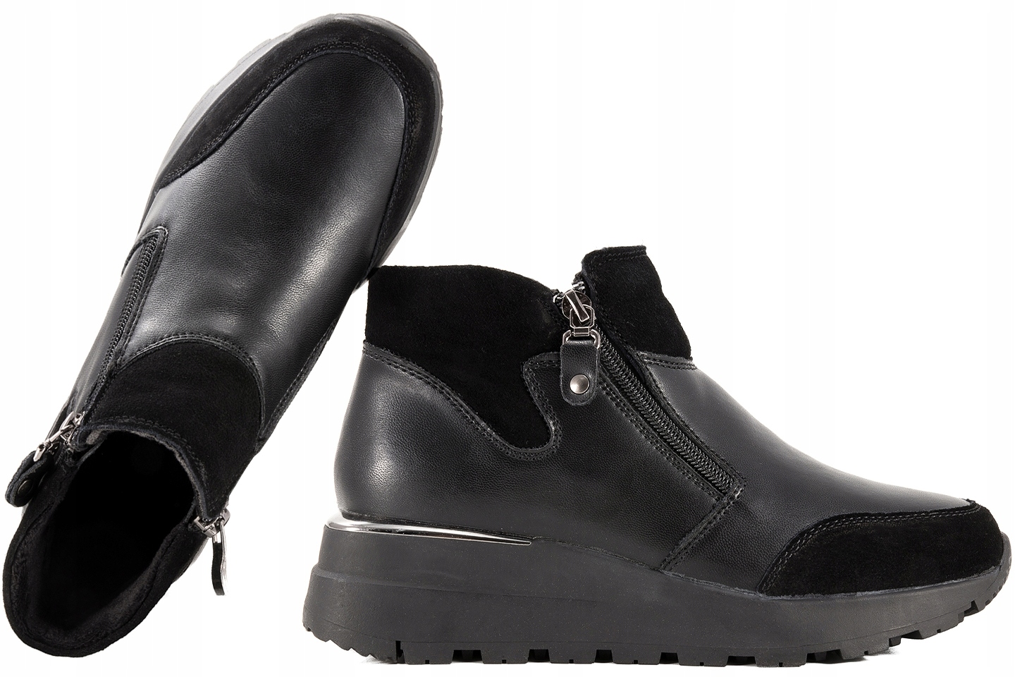 Filippo DBT6348 Zimní Boty Dámské Kotníkové Boty Zateplené Kůží černé 37