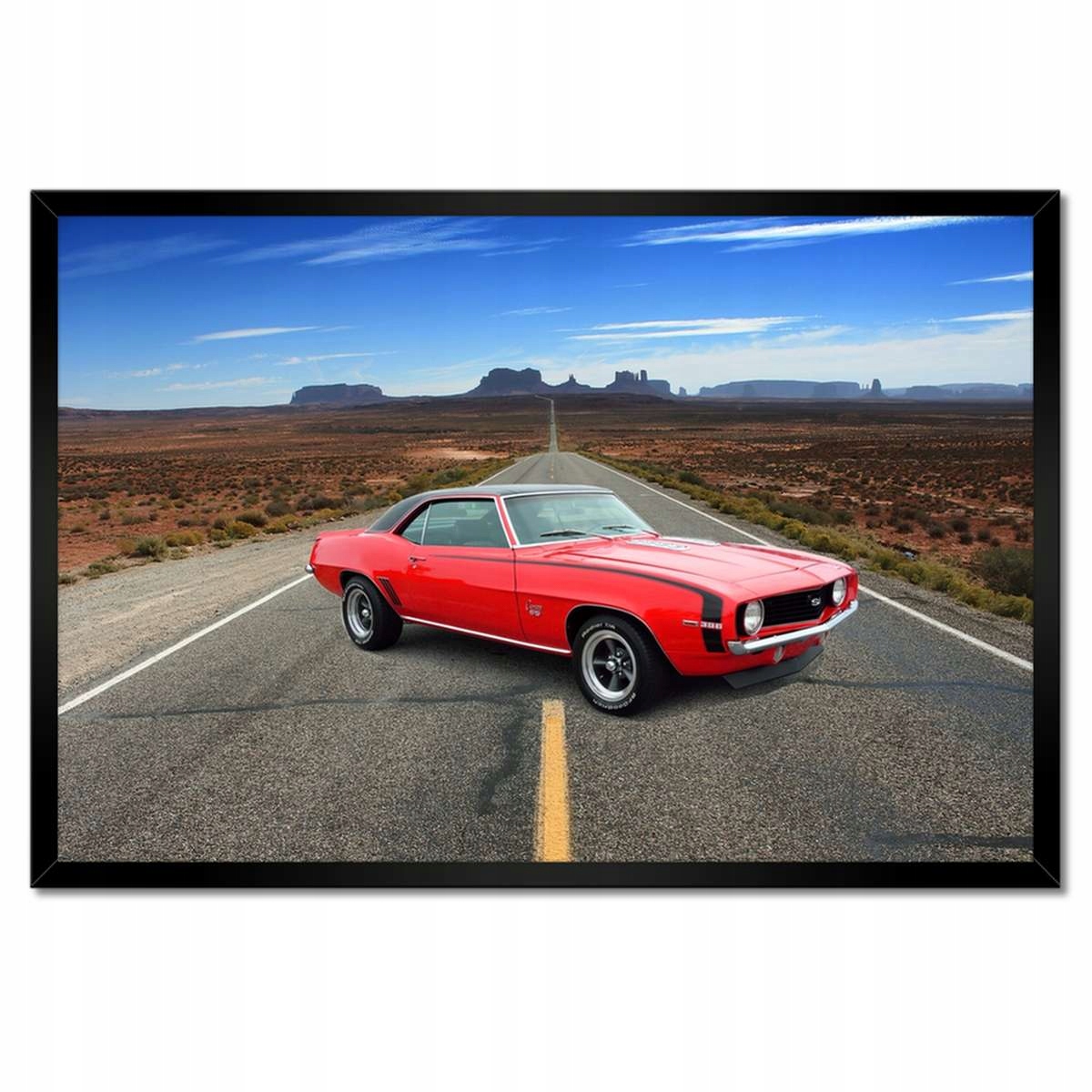 Plakáty v rámu 60x40 Červený Chevrolet Ss