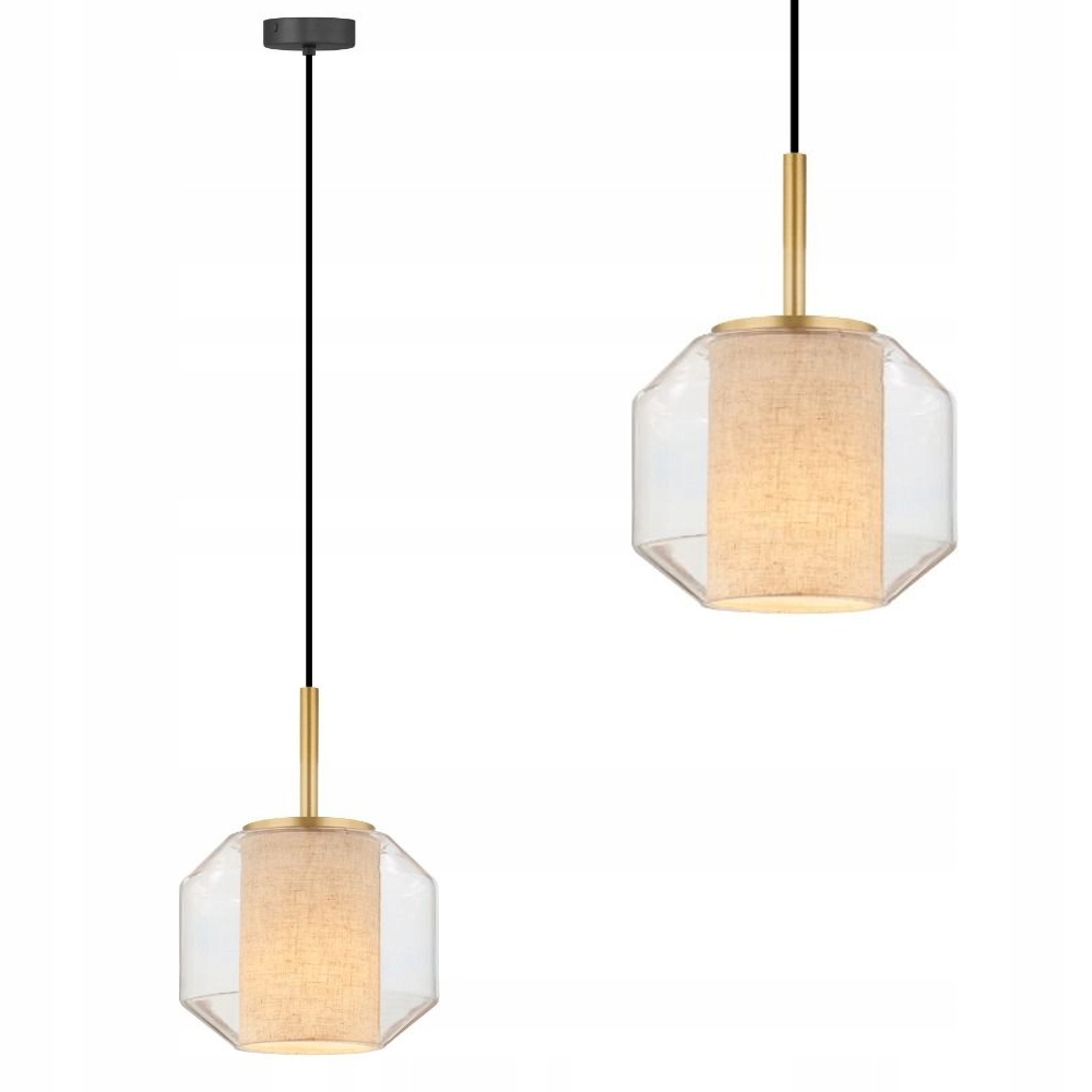 Závěsná lampa Solix s geometrickým skleněným stínidlem, závit E27 Zuma Line