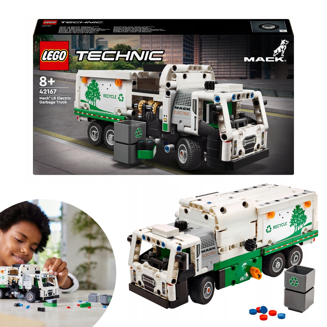 Lego Technic Śmieciarka Mack Lr Electric 42167