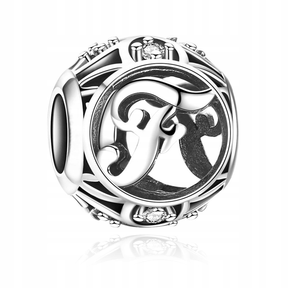 

Charms Zawieszka Koralik 925 Literka F SR428