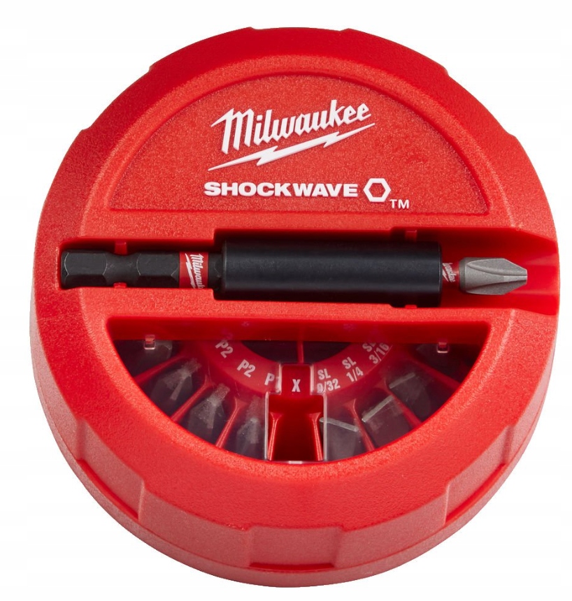 Milwaukee Komplet Zestaw Bitów Ph Pz Px Hex 16 szt. Shockwave 4932472055