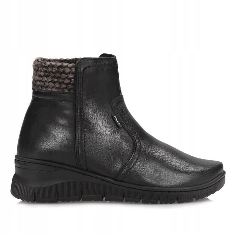 Pohodlné dámské Kotníkové Boty z přírodní kůže Axel 4504, zvětšená velikost H