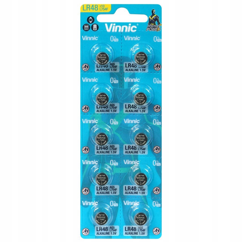 bateria alkaliczna Vinnic LR48 AG5 blister 10szt.