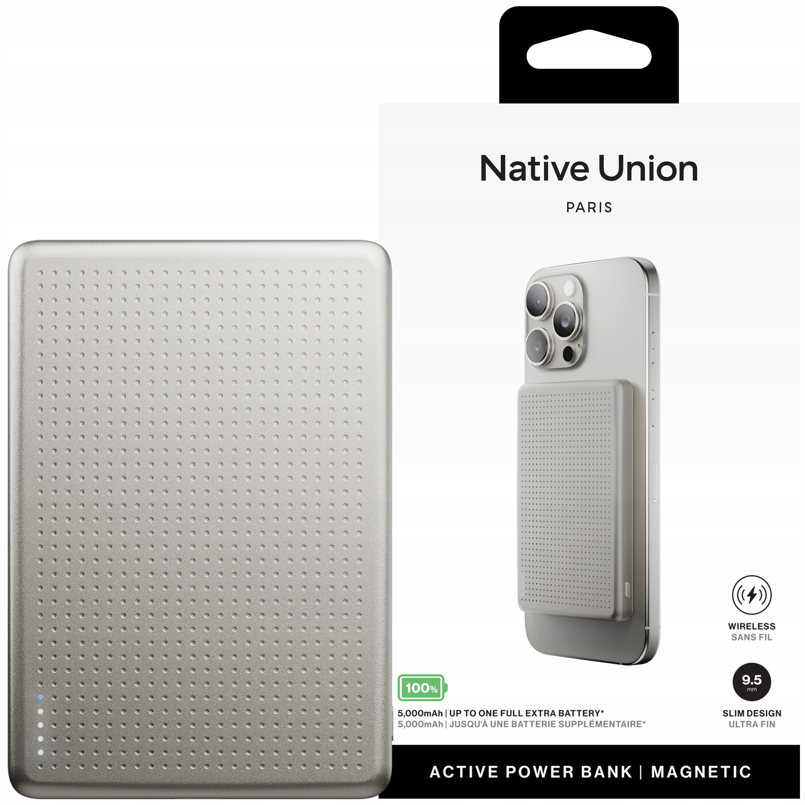 Native Union Active Magnetická PowerBanka 5000 mAh Qi2 s MagSafe pre iPhone