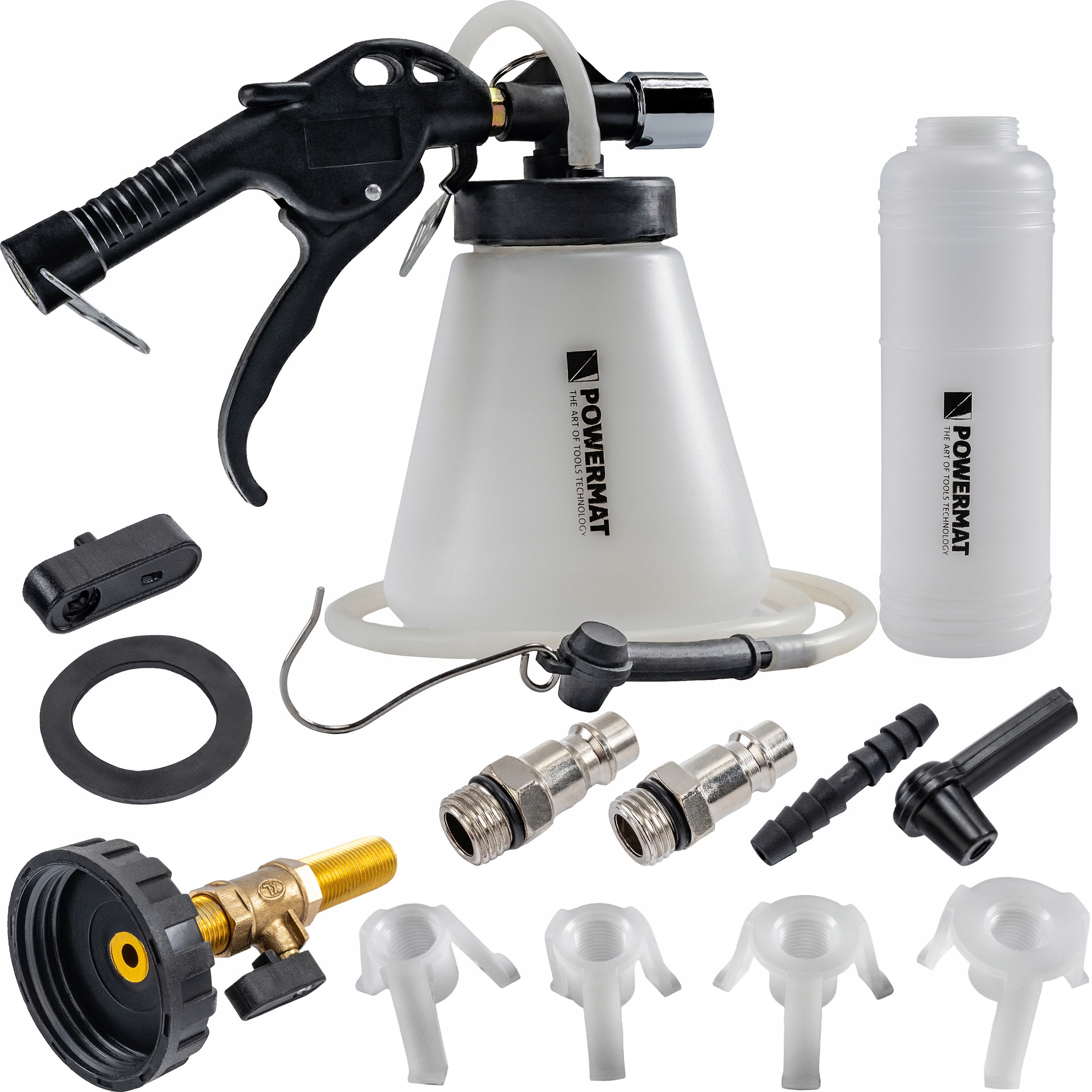 Zestaw Do Odpowietrzania Hamulców 0,71L 1L Adaptery 21-41MM 90-120PSI 1/4"