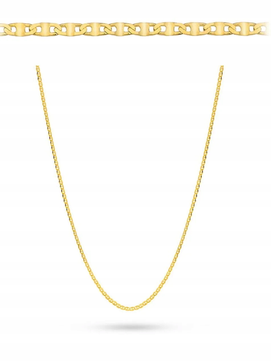 Zlatý řetízek 45 cm gucci s plochou vazbou Zlato 585 1.33 g