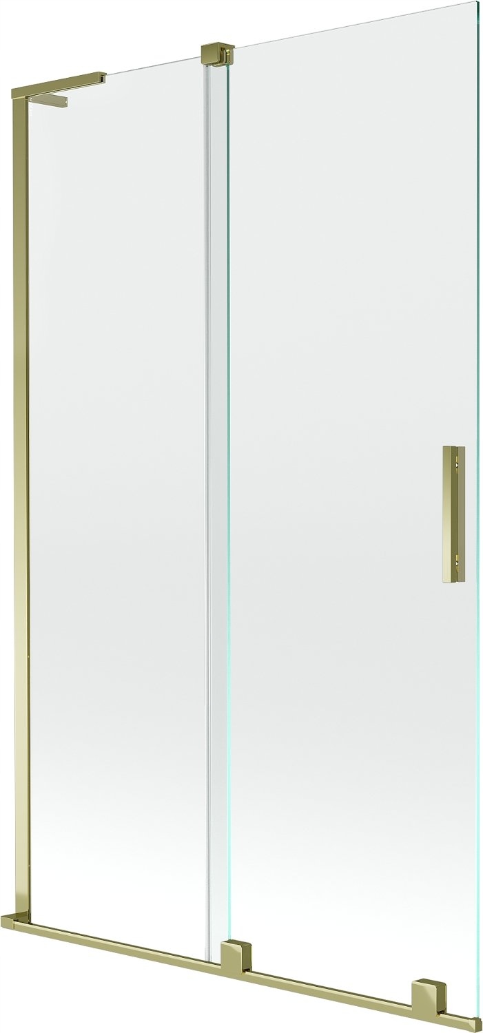 Mexen Velar L Sprchová zástěna 2-díly 110x150 cm, čiré, zlaté
