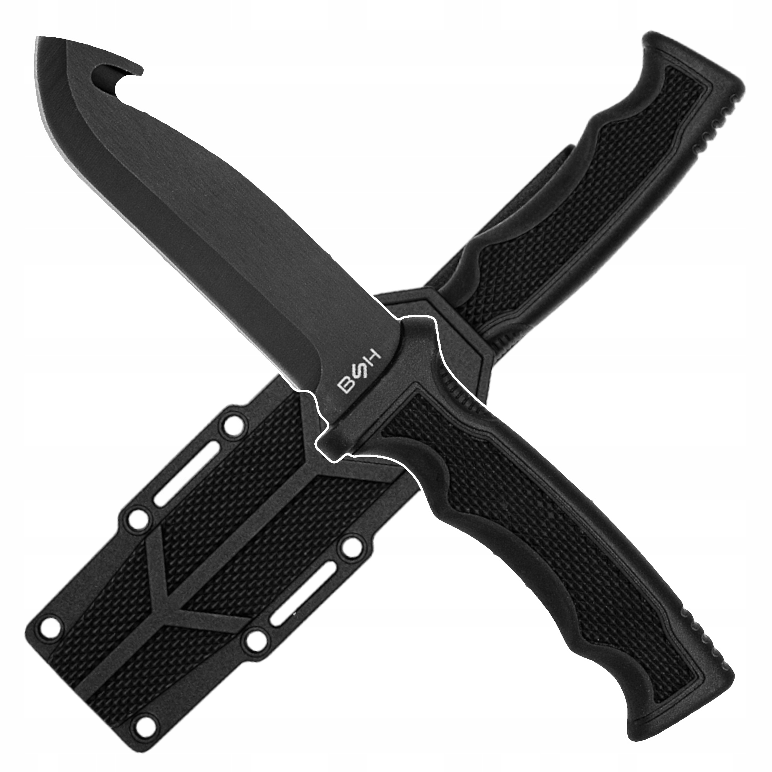 Solidny Nóż Z Hakowatą Głownią Hookblade Antyrefleksyjna Powłoka Gut Knife