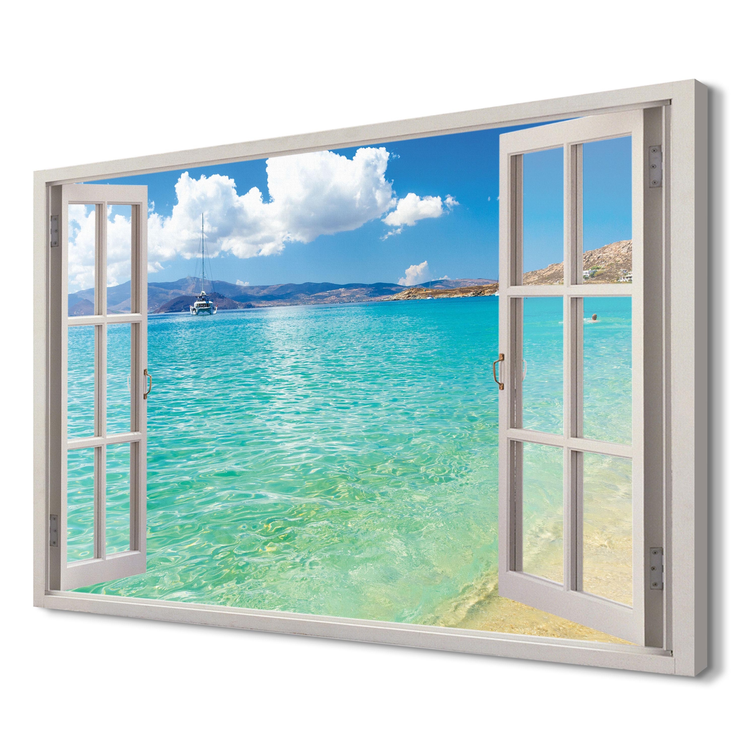 

Plaża Grecja Wydruk na płótnie 3d 120x80 do salonu