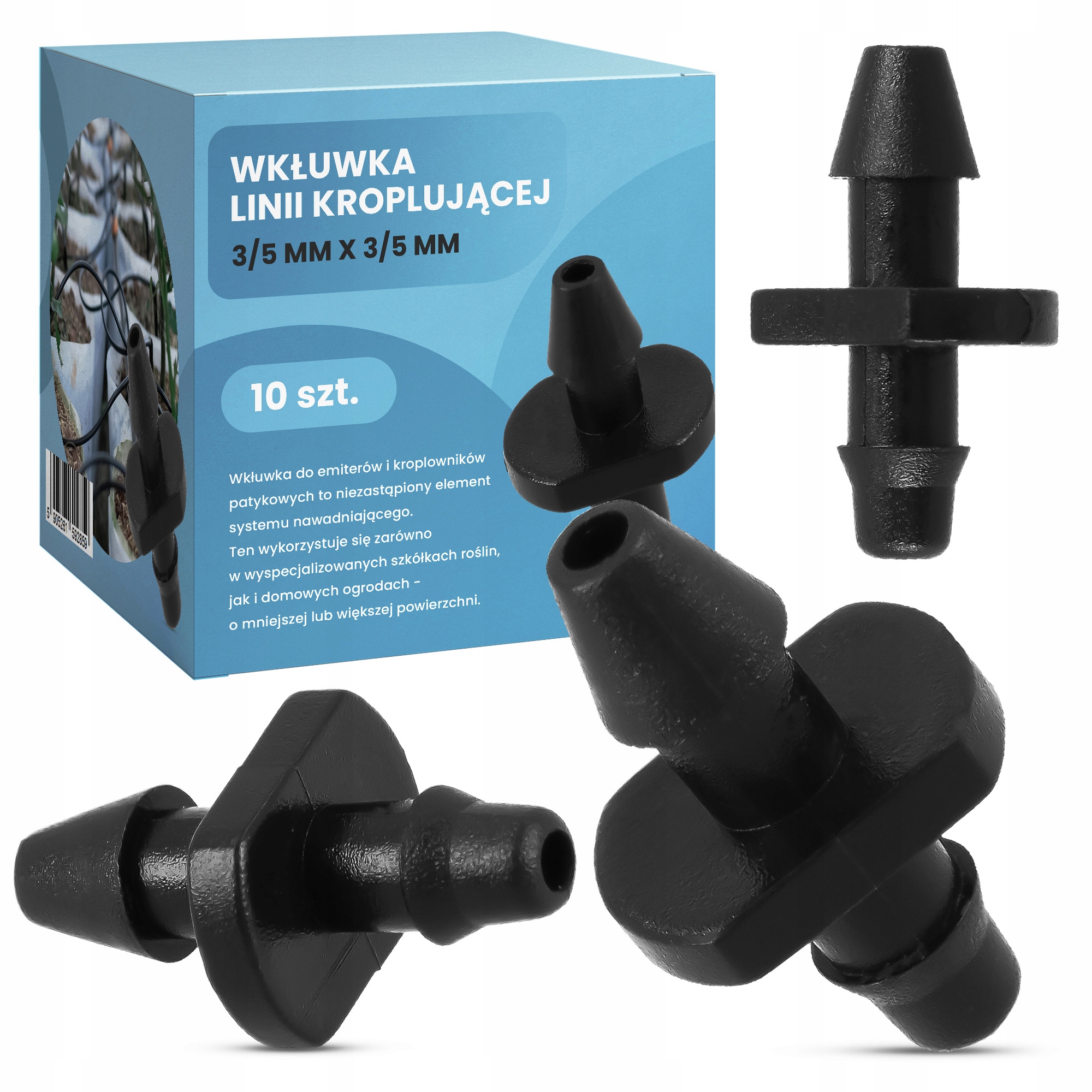 

10x Wkłuwka Emiter Rury Pe Kroplownik 3,5/3,5mm