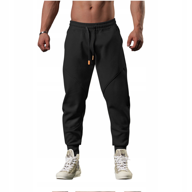 SPODNIE ZIMOWE MĘSKIE DRESOWE SPORTOWE CIEPŁE FLEECE JOGGERY L Marka inna