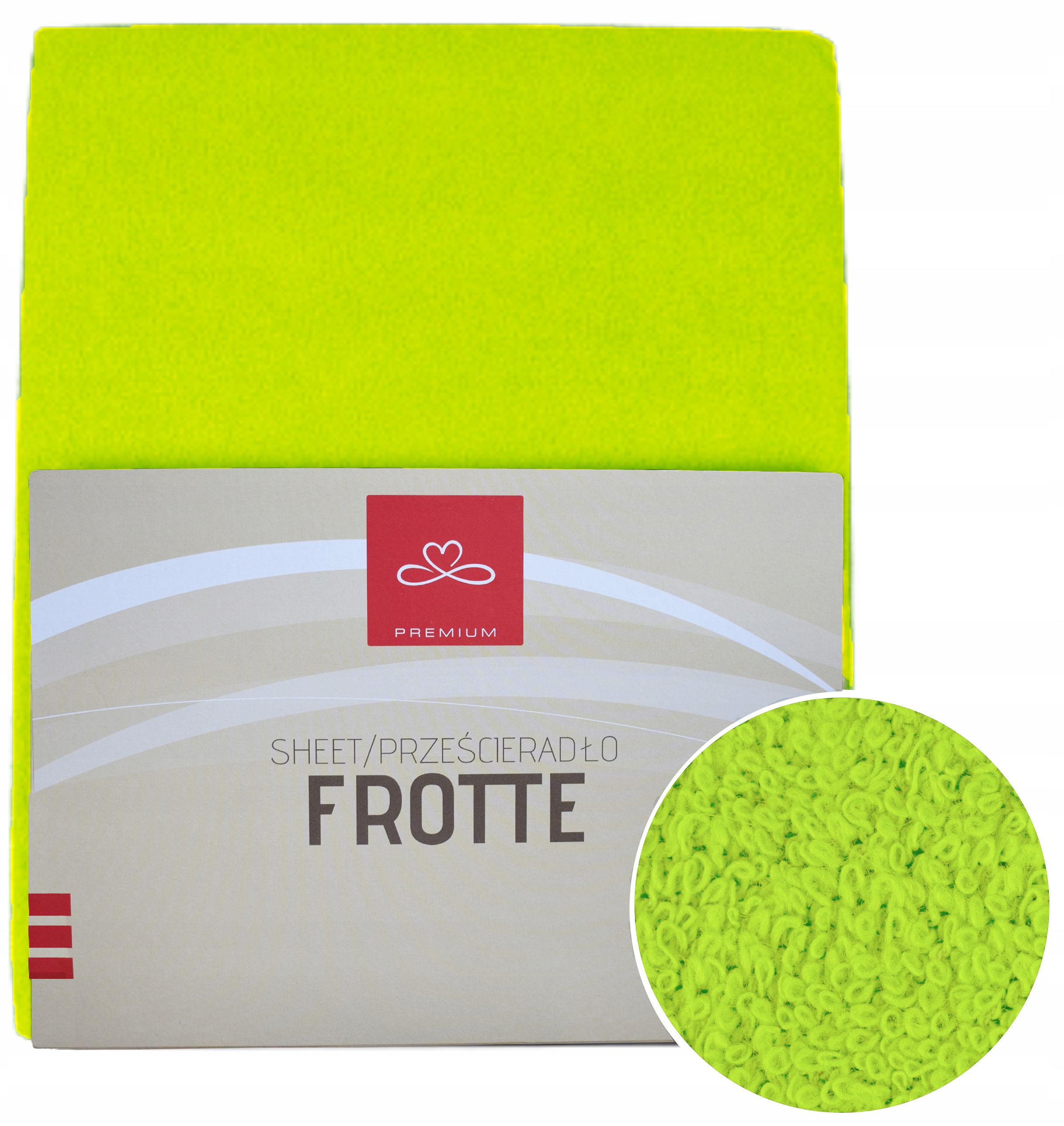 

Prześcieradło 160X200 Frotte Z Gumką limonka