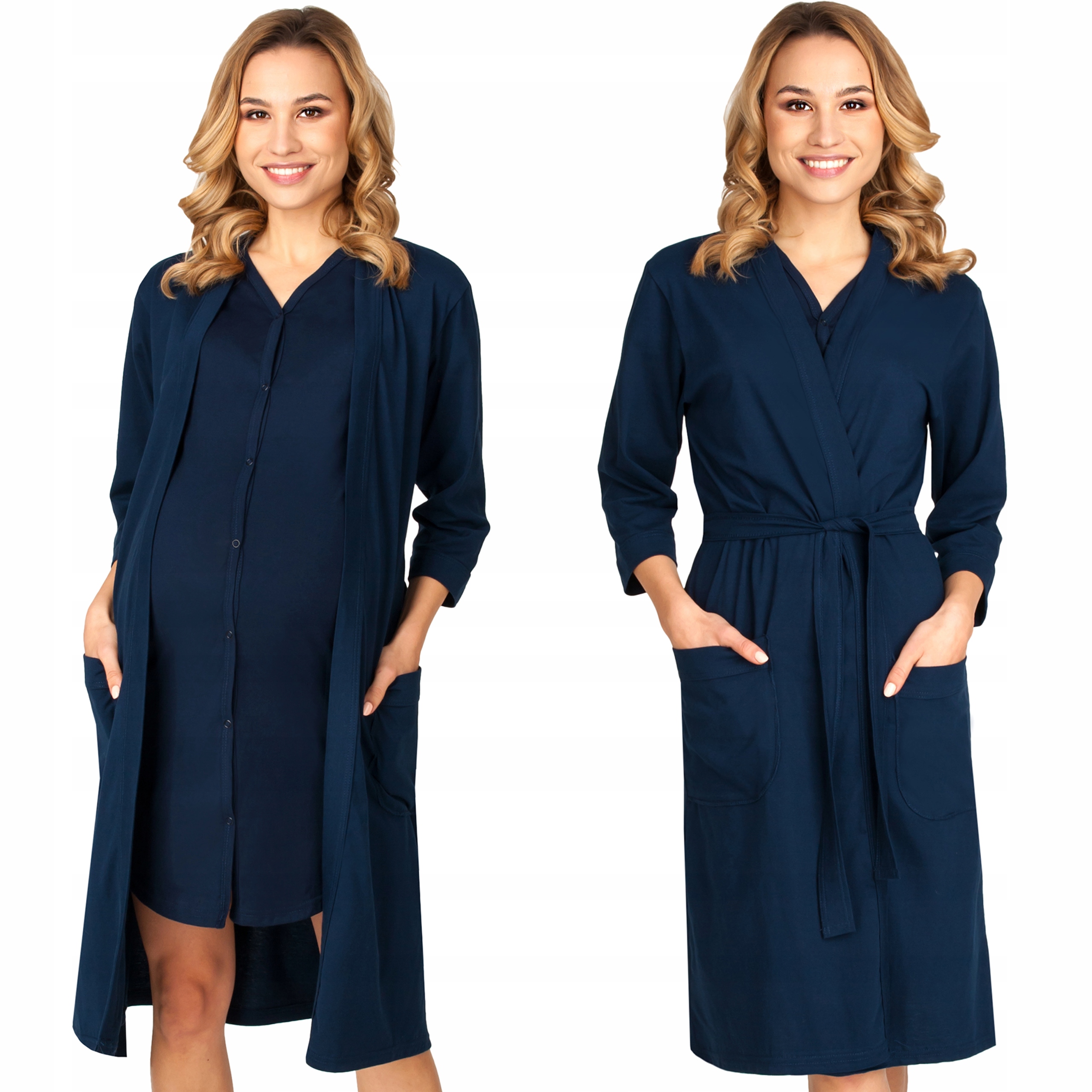 KOSZULA NOCNA SZLAFROK CIĄŻOWY KOMPLET