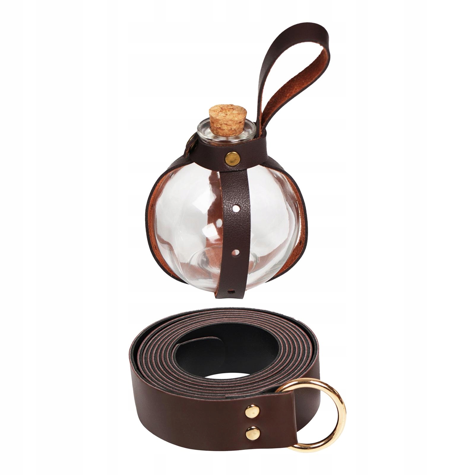 Pas Medieval Accessories PU otwory brązowe Płeć uniseks