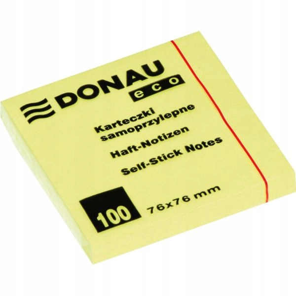 

Karteczki Donau 76x76mm (1x100) eco żółte