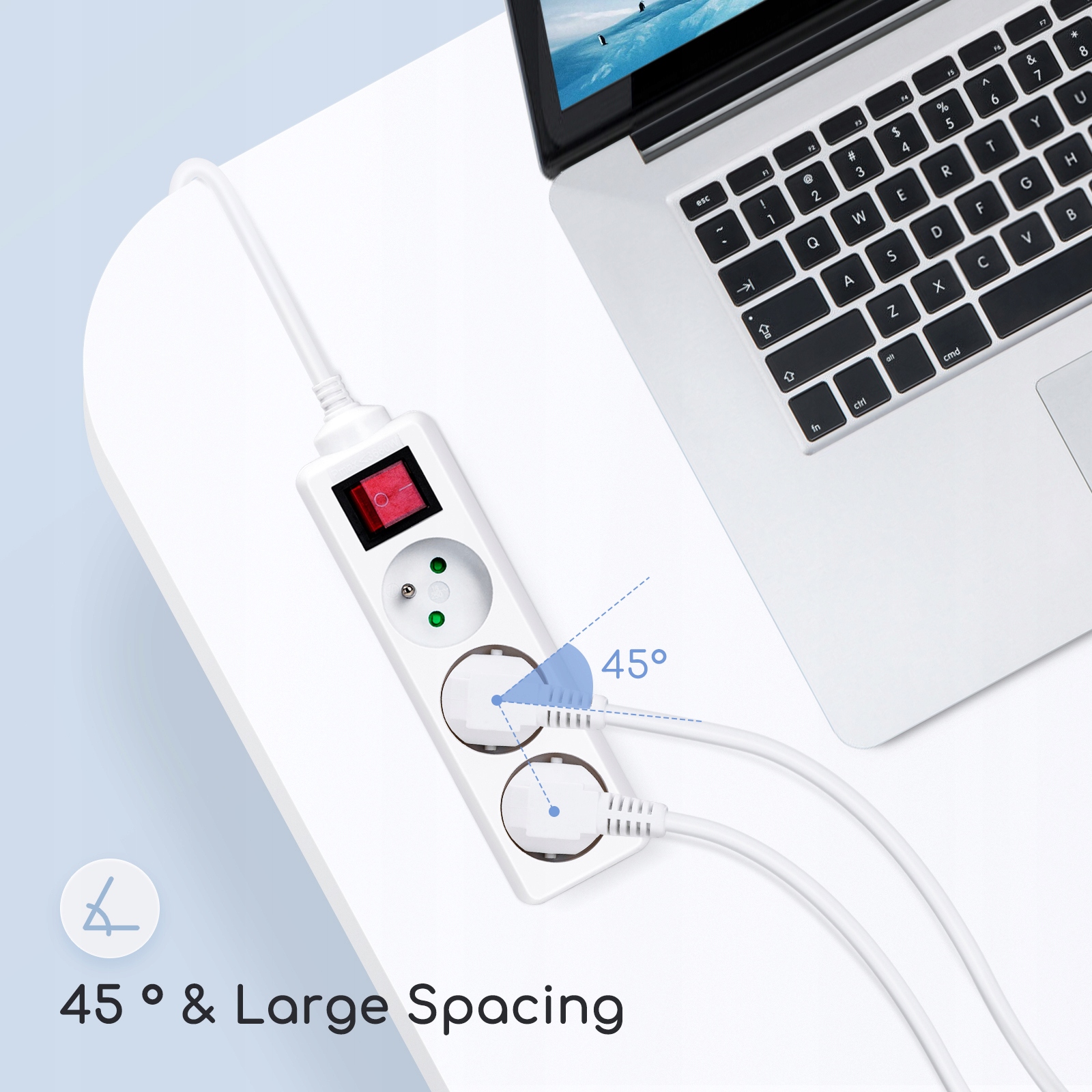 PRZEDŁUŻACZ LISTWA ZASILAJĄCA Aigostar 20FID 3 gniazd 3 m biały Kod producenta 20FID