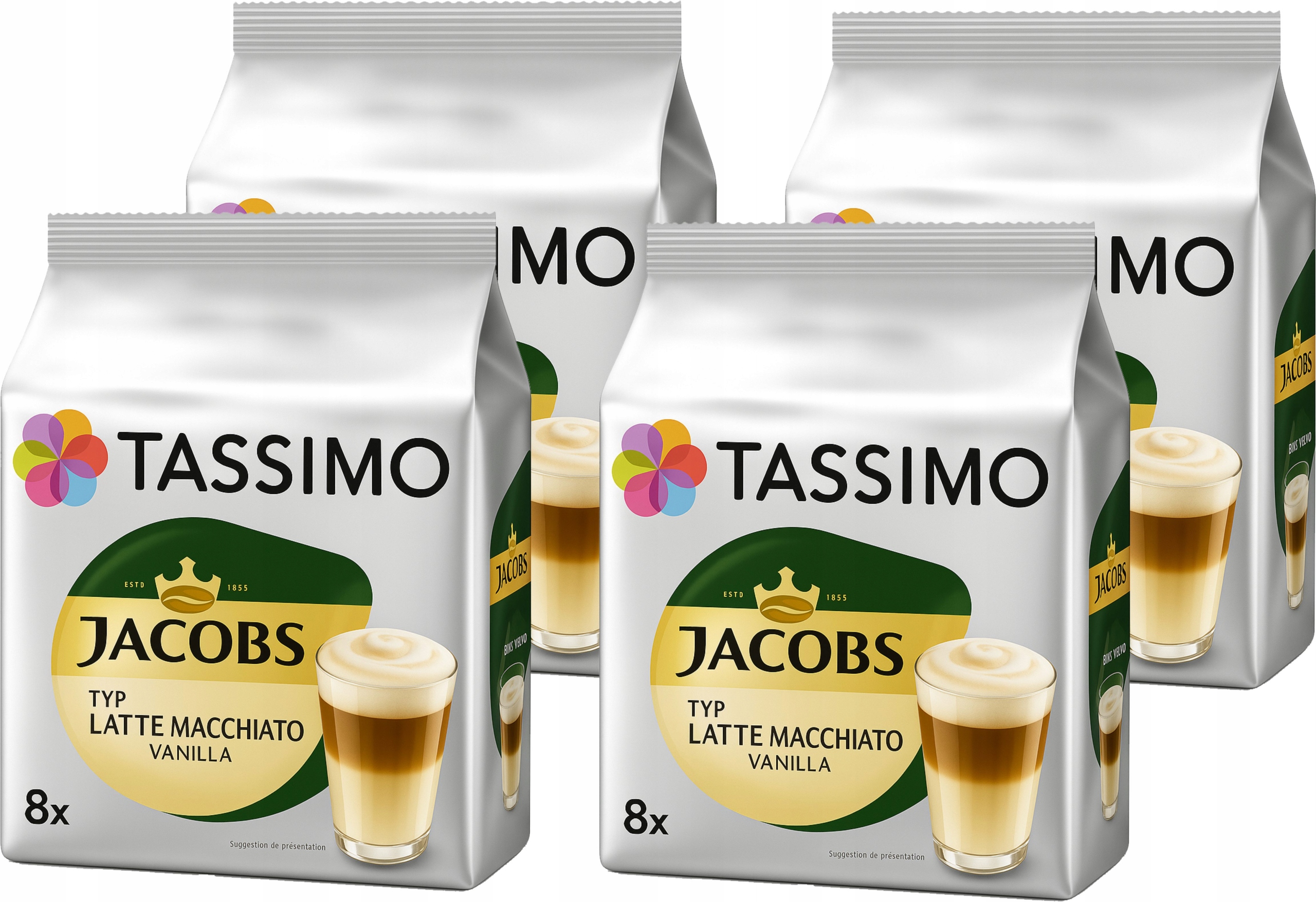 Kapsułki do Tassimo Jacobs Latte Macchiato Vanilla 4 x 8 kaw