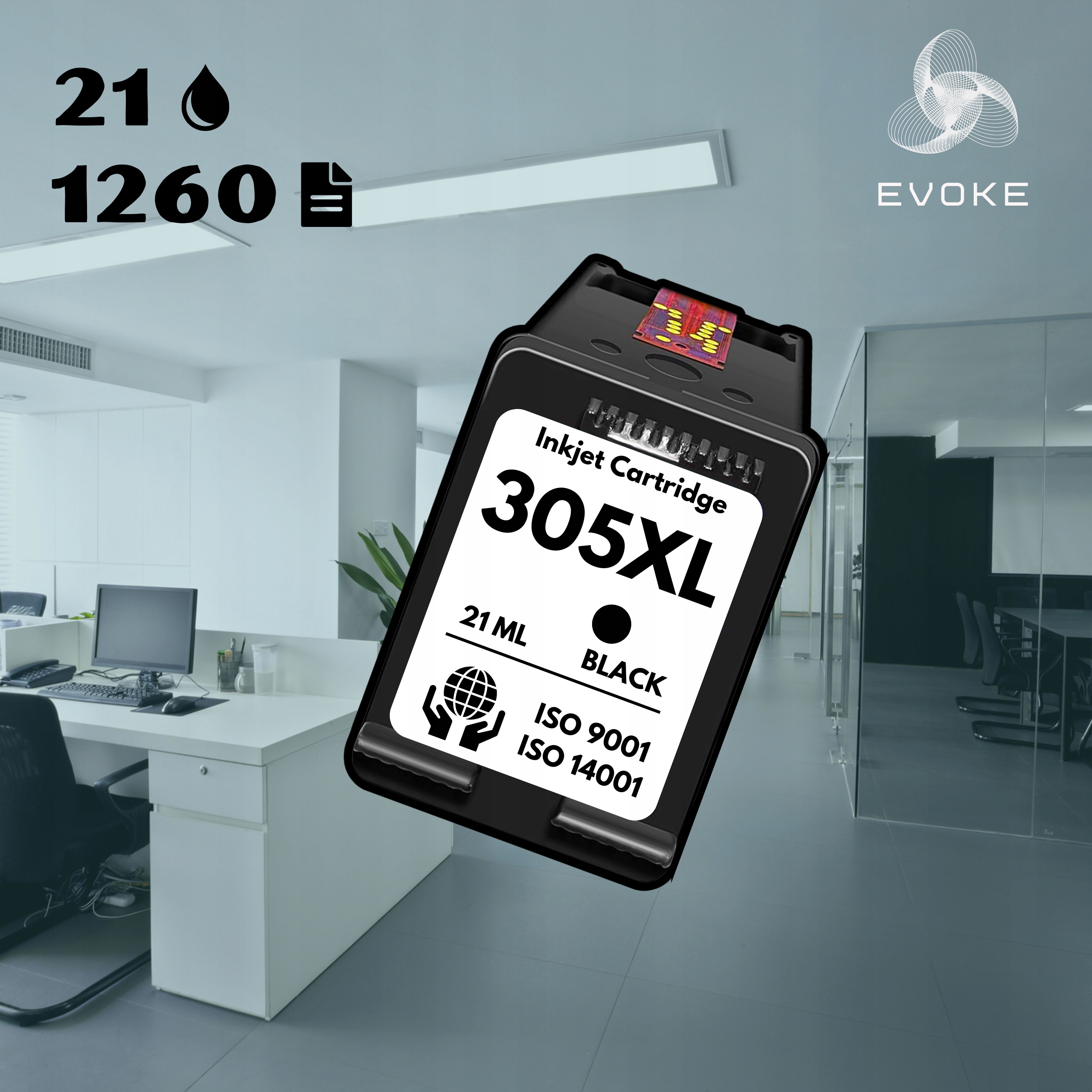 Tusz do HP 305 czarny XXL | 21 ml | 5x WIĘCEJ WYDRUKÓW EAN (GTIN) 5905937961934