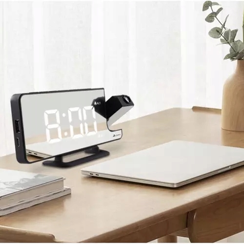 Budzik- zegar LED z projektorem Izoxis 19576 Typ budzik