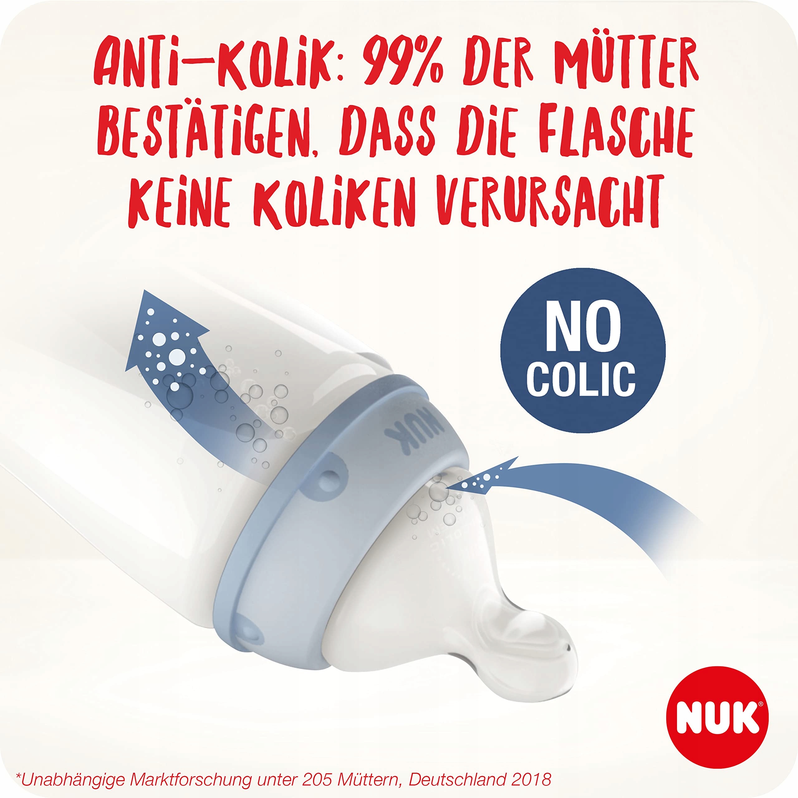 NUK First Choice Plus Butelki Dla Niemowląt 0-6 Miesięcy 300ml 3 Sztuki — miniatura 3
