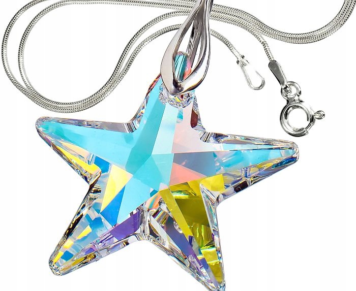 krásný náhrdelník Krystaly Aurora Star Certifikát
