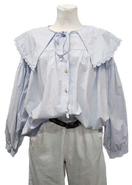 Elegantní Bavlněná Halenka S Límcem – Vintage Styl – Wiya Italia