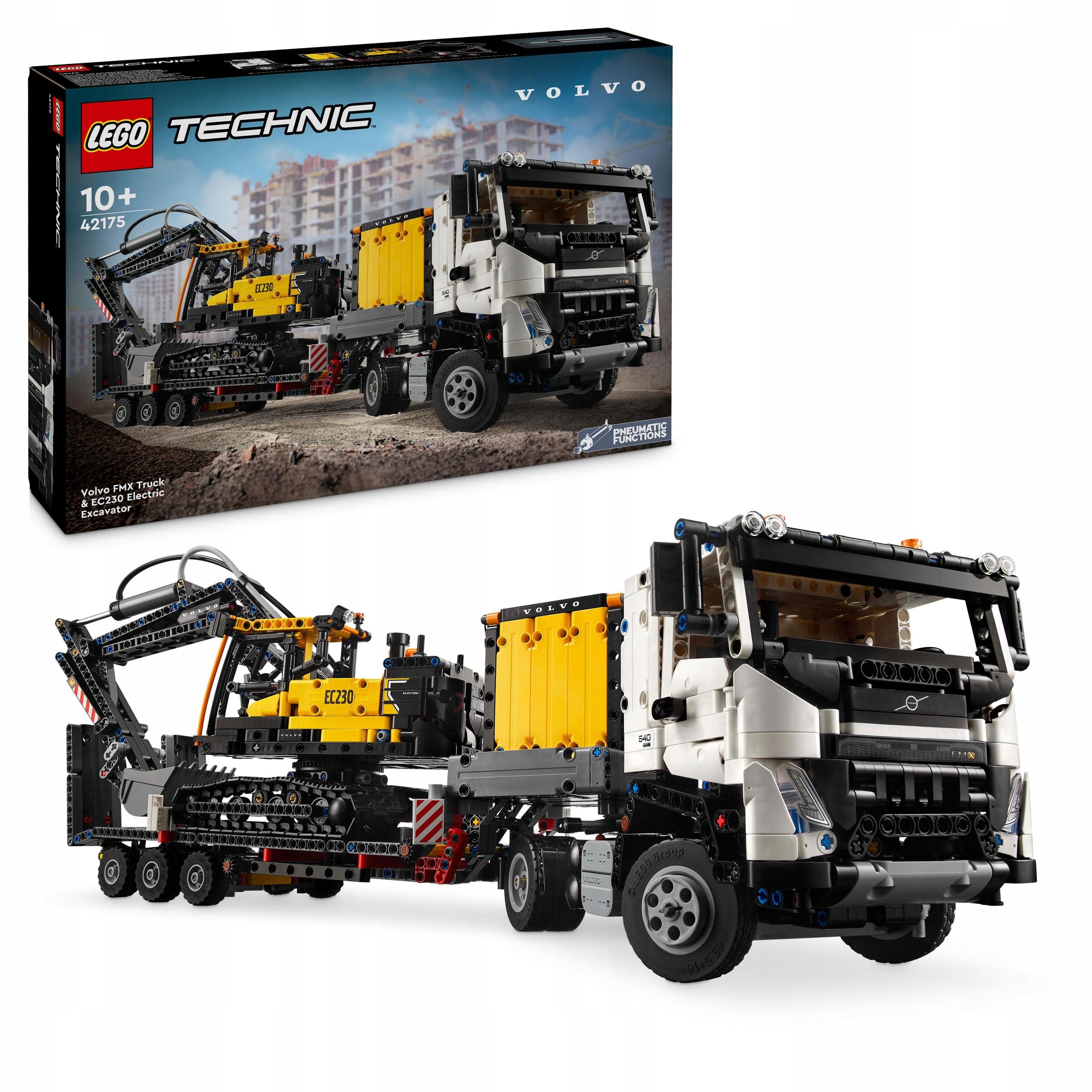 Lego Technic 42175 Nákladní automobil Volvo Fmx a elektrický bagr EC230