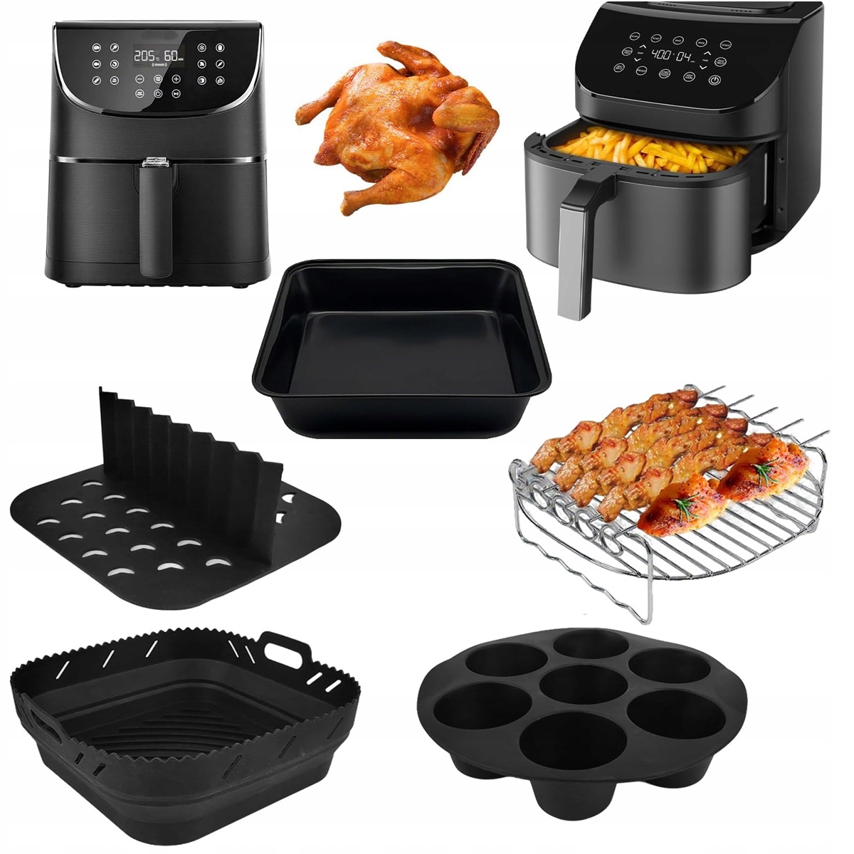 Zestaw Akcesoriów Do Frytownic Kwadrat 11SZT powyżej 5,5L Uniwersalny