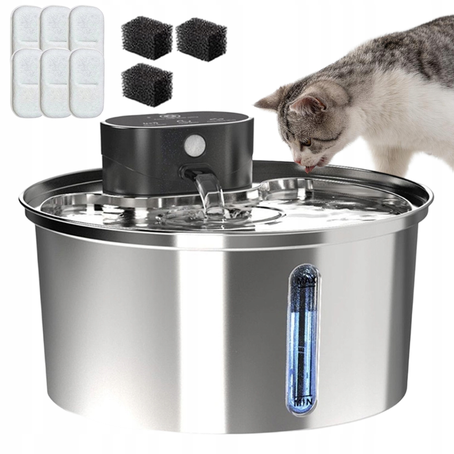 Fontána Napáječka Pro Kočky Psa 3.2 L Akumulátor 5000 Mah Hygiena Filtrace