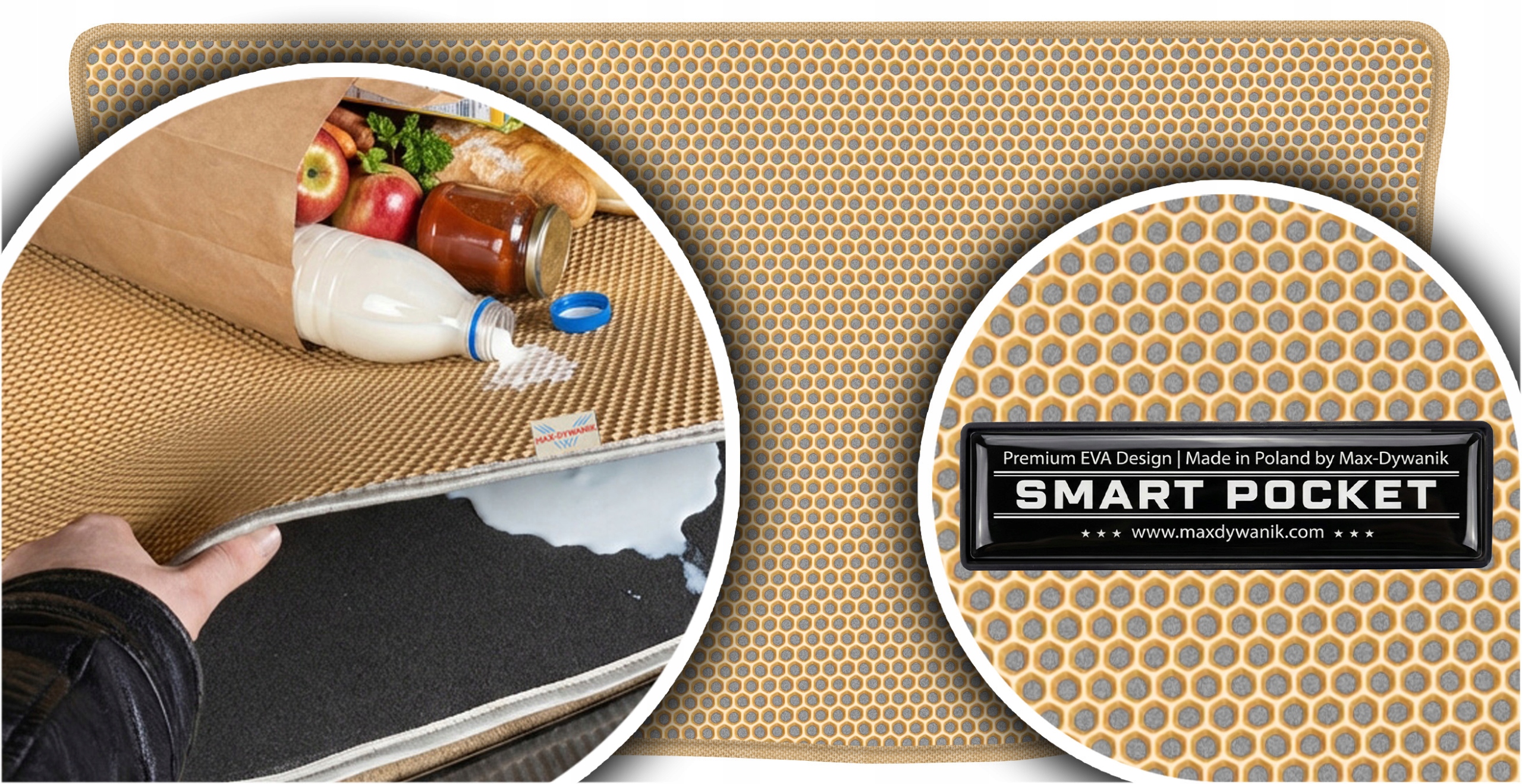 Renault Twingo II Hb 2007-2014 Vložka do kufru Eva Smart Pocket Béžová