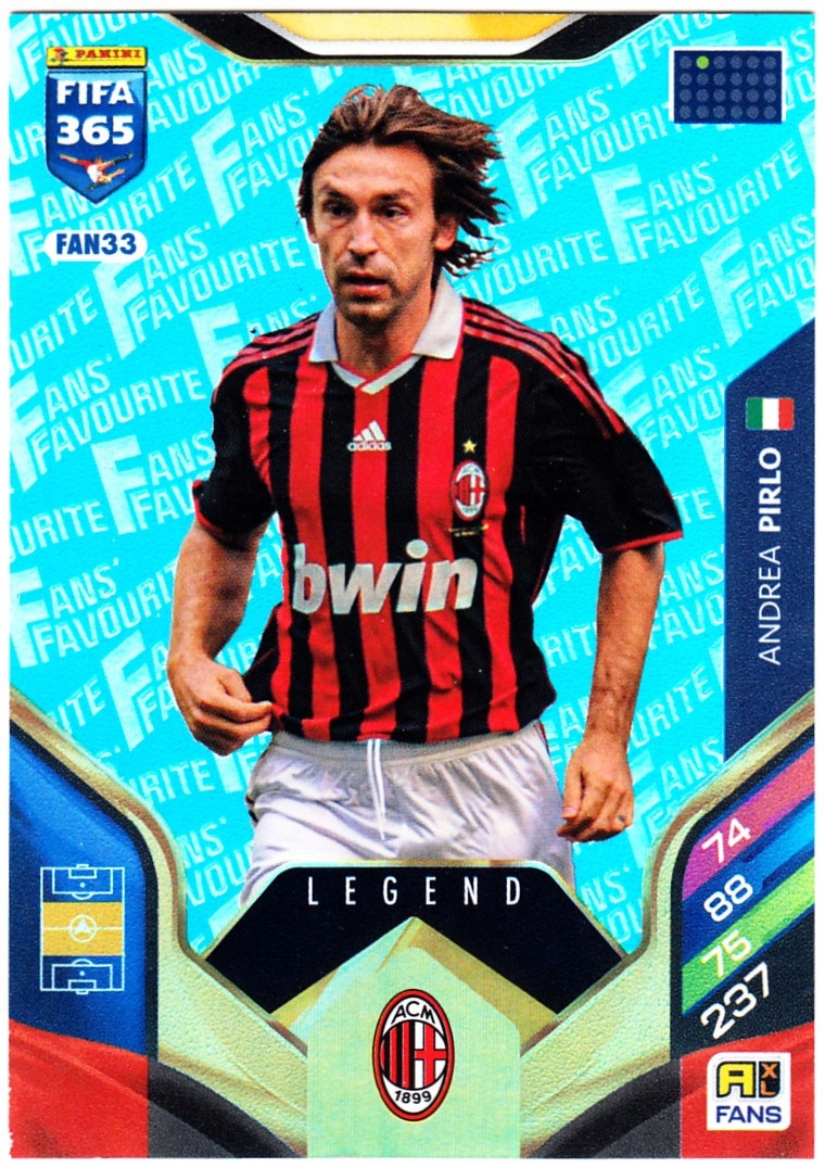 Panini Fifa 365 2026 Fans' Favourite Andrea Pirlo FAN33 Niebieski (Blue)
