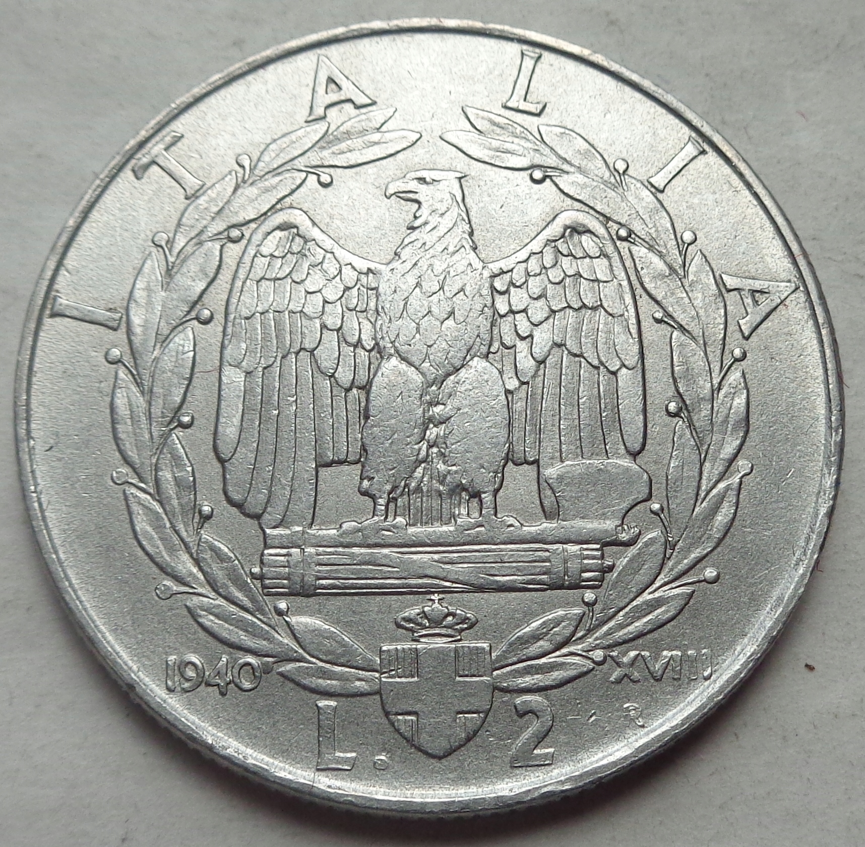 WŁOCHY - 2 LIRY 1940 - MAGNETYCZNE