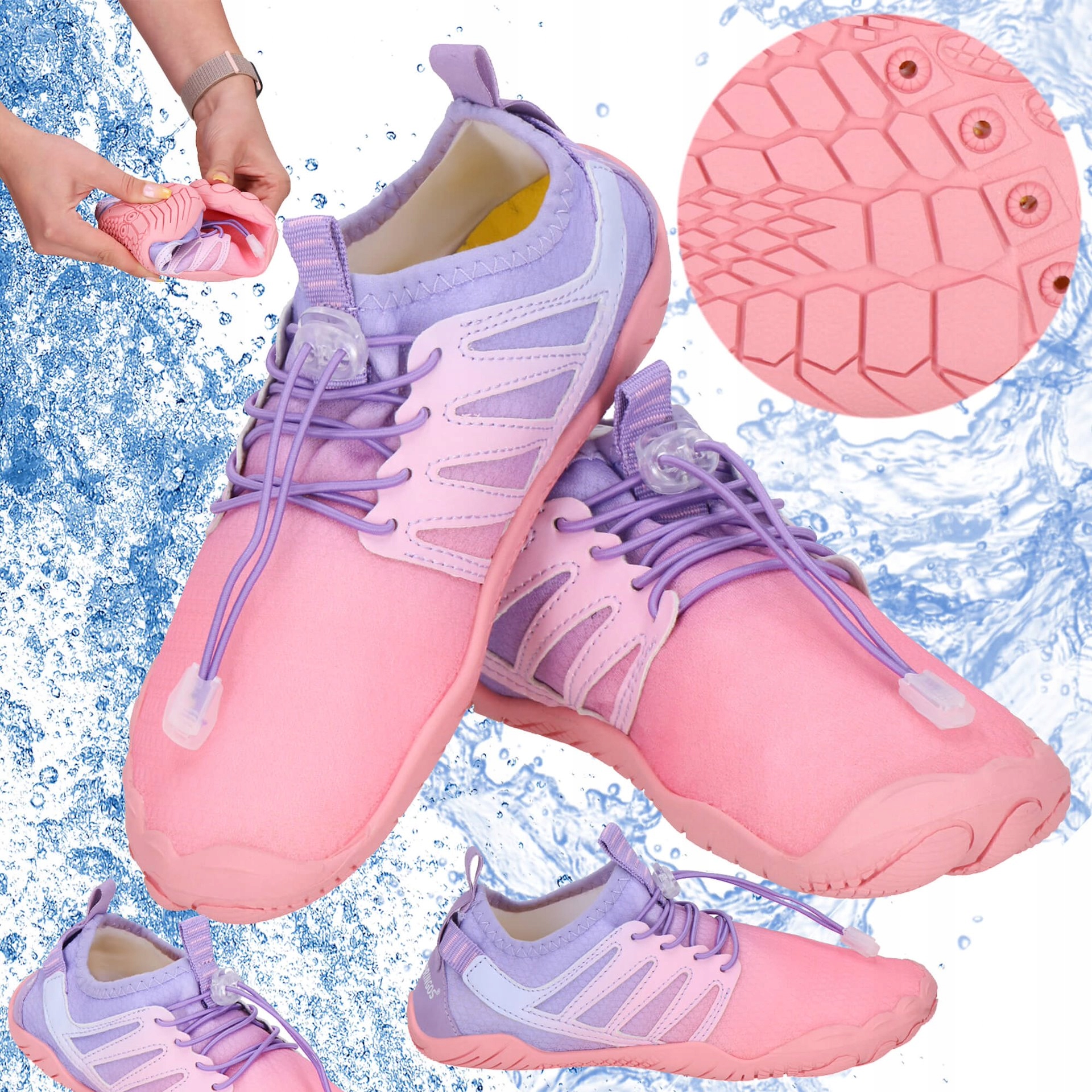 Buty Do Wody Pływania Plażowe Na Plażę Kajak Rafę Jeżowce Damskie r. 38 Pro