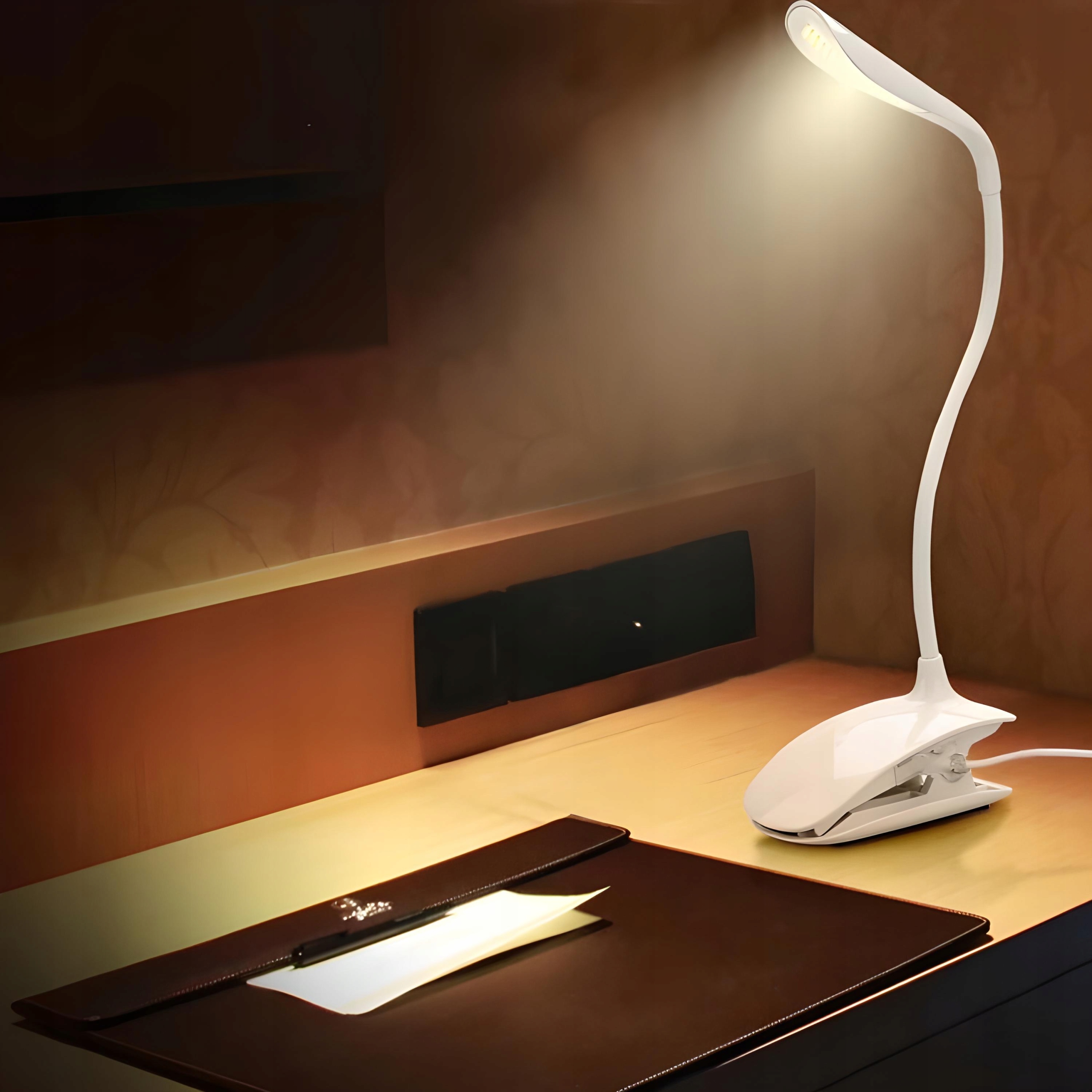 LAMPKA BIURKOWA SZKOLNA NA BIURKO LED USB KLIPS Rodzaj gwintu zintegrowane źródło LED