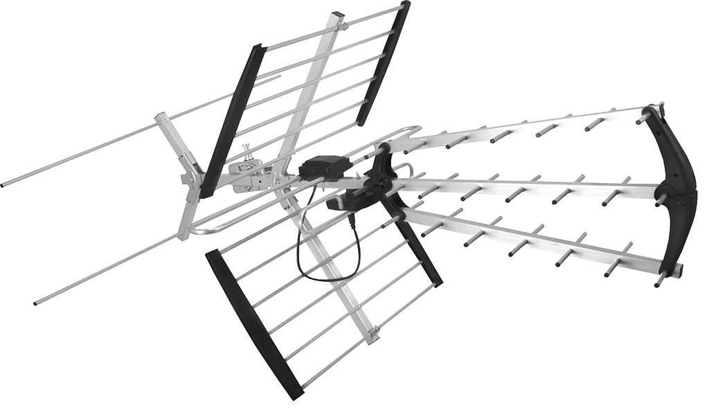 Výkonná Pasivní Anténa 4K 2v1 Směrová DVB-T2 Dipol Filtr Lte Mux 1-8 120KM