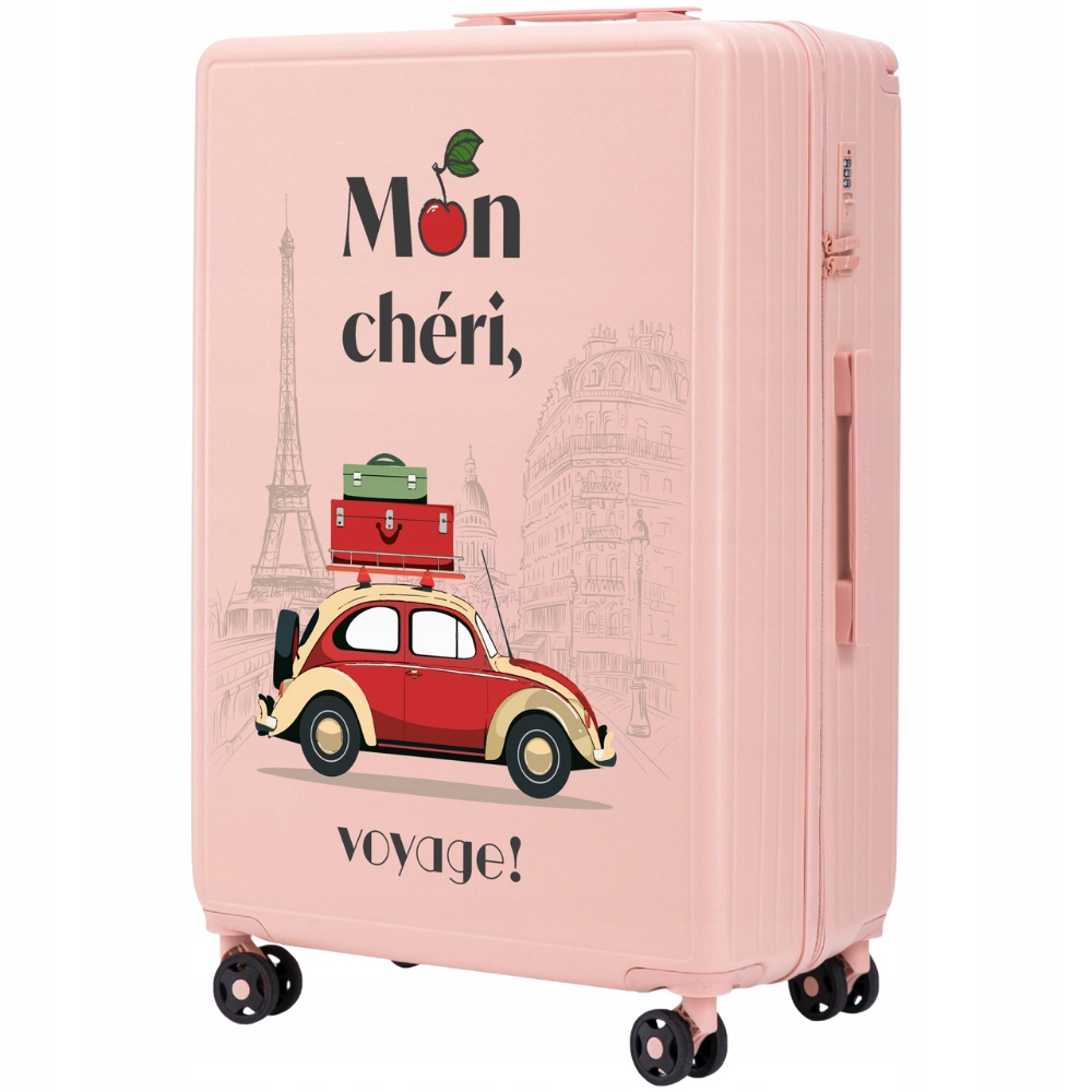 Velký cestovní kufr Registrované pevné zavazadlo XXL na 4 kolečkách Abs Wings