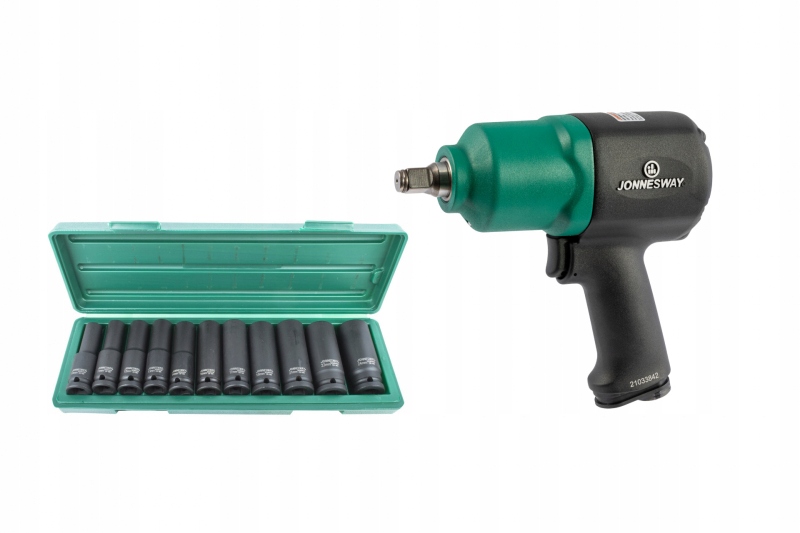 JONNESWAY KLUCZ PNEUMATYCZNY UDAROWY 1/2'' 1080NM NASADKI UDAROWE DŁUGIE 11