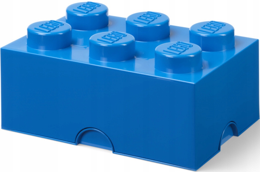 Lego Pojemnik Klocek Brick 6 Pudełko Niebieski 38 CM