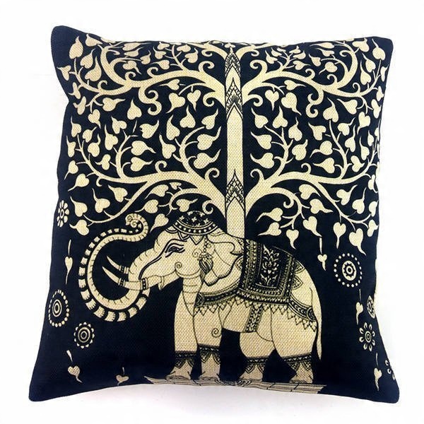 

Poszewka na poduszkę orient 40x40cm słoń czarna