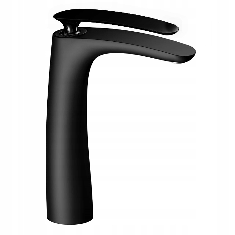 

Evo Czarna Bateria Umywalkowa Nablatowa Wysoka