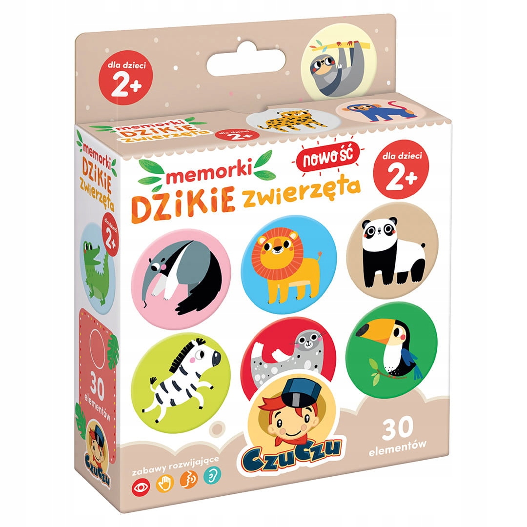 Gra Memorki. Dzikie Zwierzęta 2+