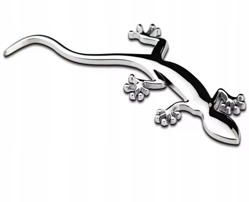 

Emblemat Jaszczurka Gekon chrom metalowy naklejka