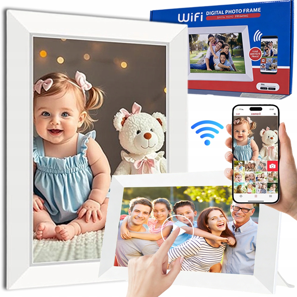 Digitální Rámeček 10.1" Wifi Dotykový Hd 32GB Aplikace Dárek K Výročí