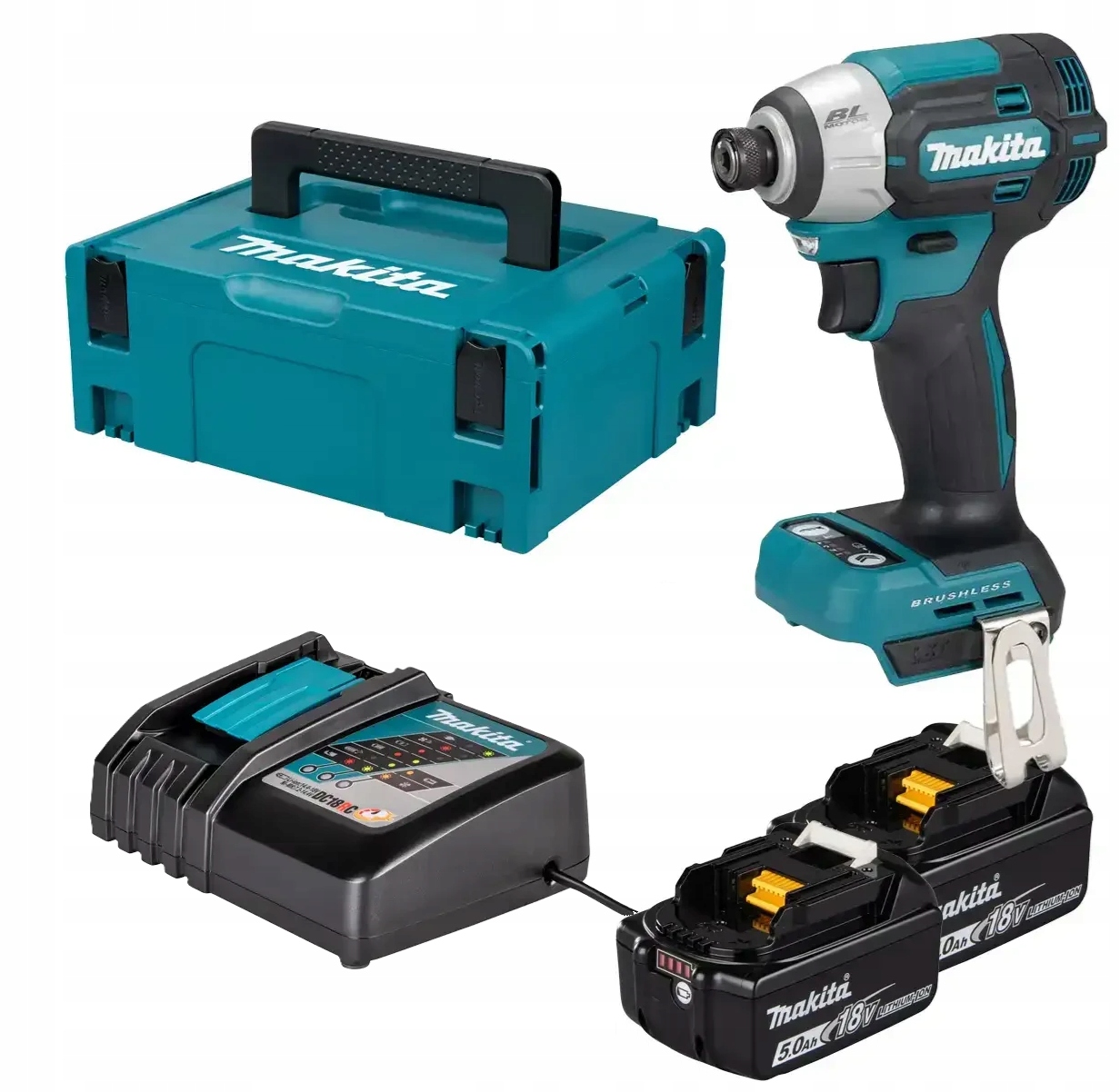 Zakrętarka udarowa Makita DTD201RTJ Mocna 210nm 18V Lxt 1/4 Cala Hex Zestaw