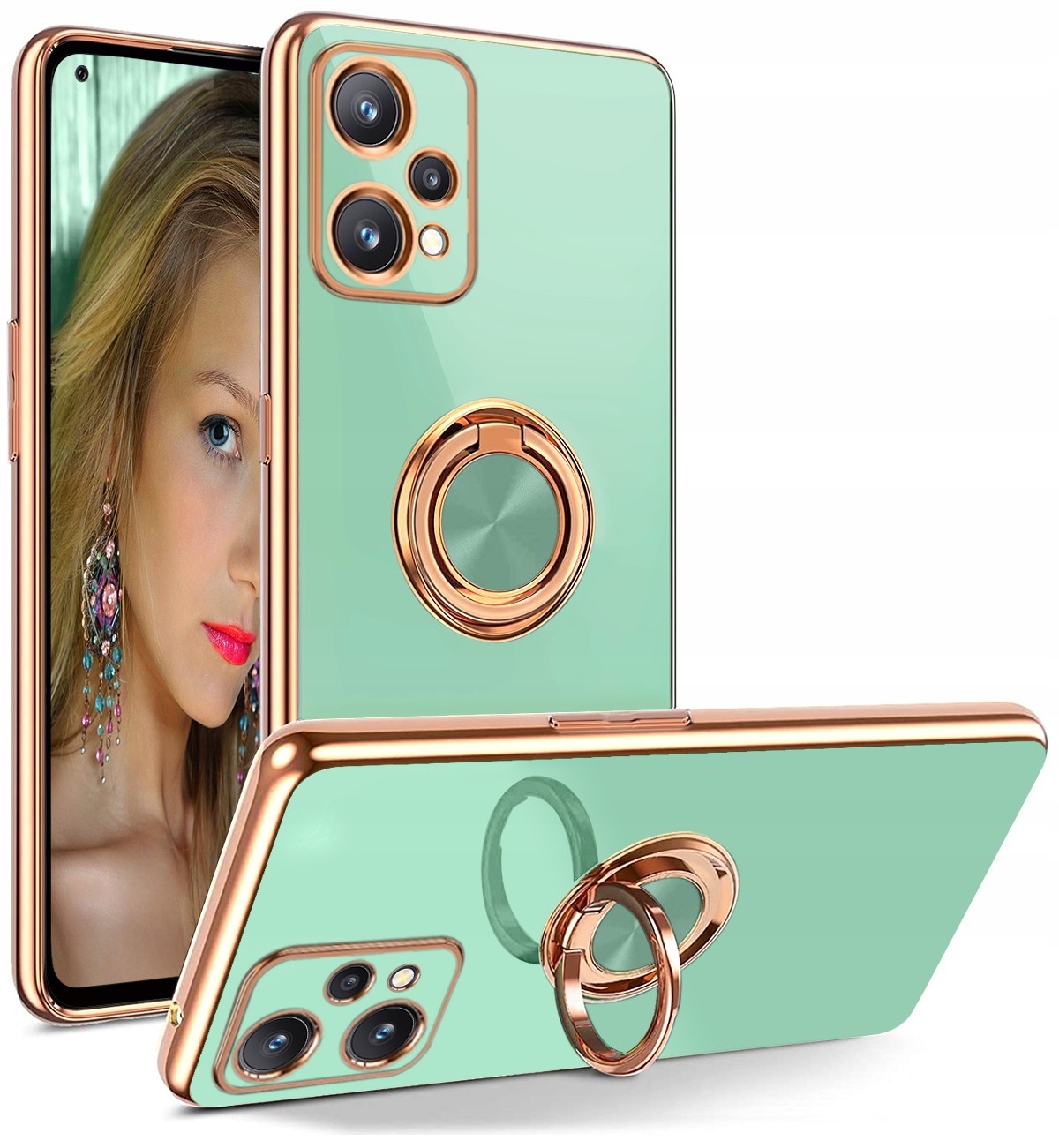 

Etui do Realme 9 Pro+ Plus Silicone Ring Szkło